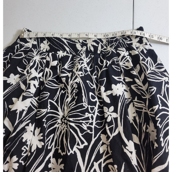 NWT Cynthia Rowley Black Floral Print Casual A-Line Skirt Women's Size Large - Picture 4 of 9